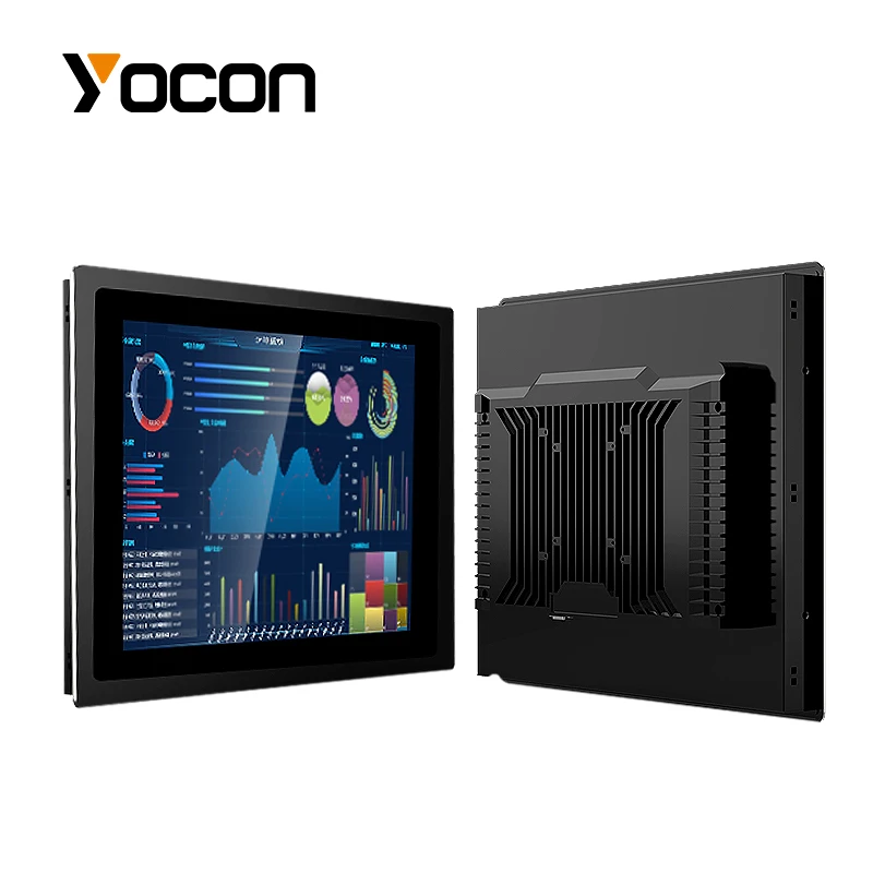 Panel Industrial de 13,3 pulgadas, instalación integrada, táctil capacitivo, ordenador todo en uno, carcasa de aleación de aluminio, montaje en gabinete - imagen 2