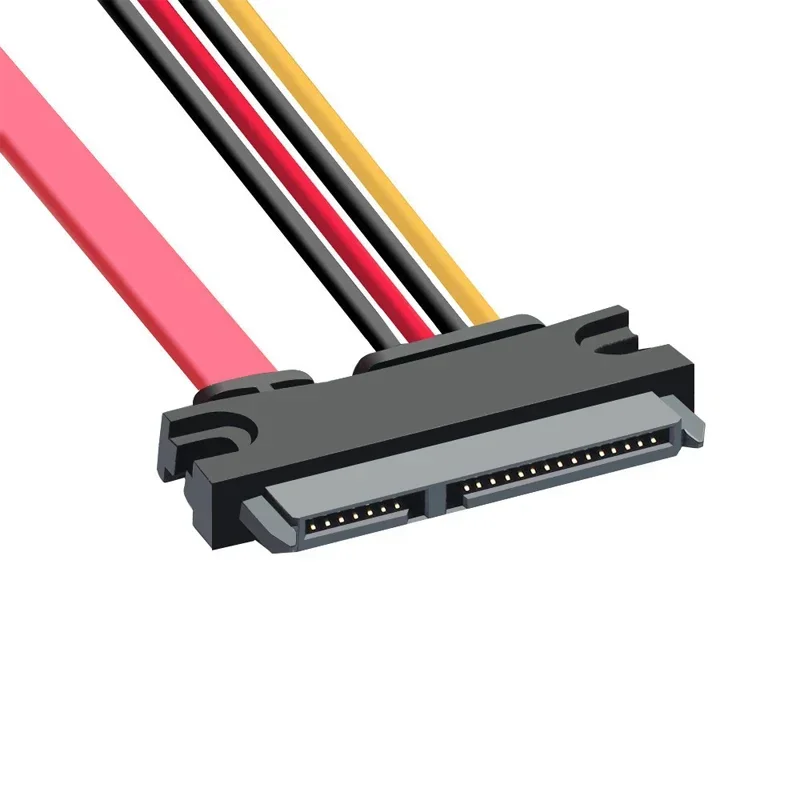 Fuente de alimentación de 90 grados, 7 + 15 22 pines, 2,54mm, 4 pines, SATA, unidad de disco duro integrada, Cable corto de datos para ordenador HTPC HIN MINI ITX - imagen 4