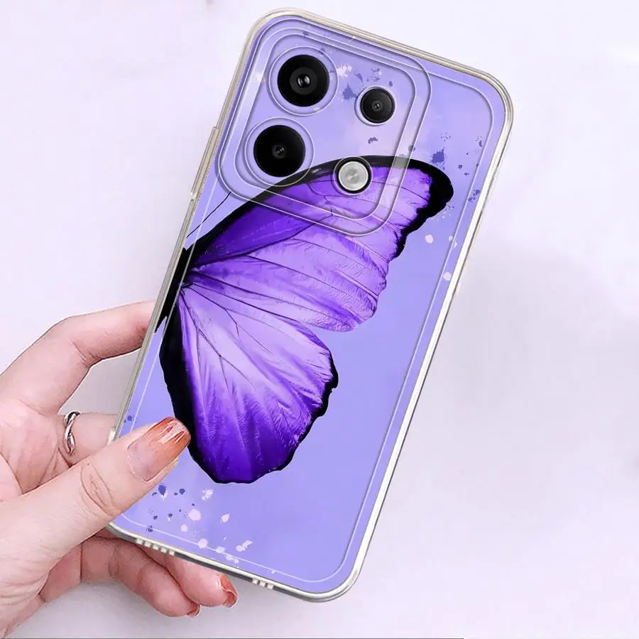Hermosa mariposa funda de teléfono suave para Xiaomi Redmi 14C 9A 9C 12C 10C A1 A2 + A3x 13C A5 - imagen 4