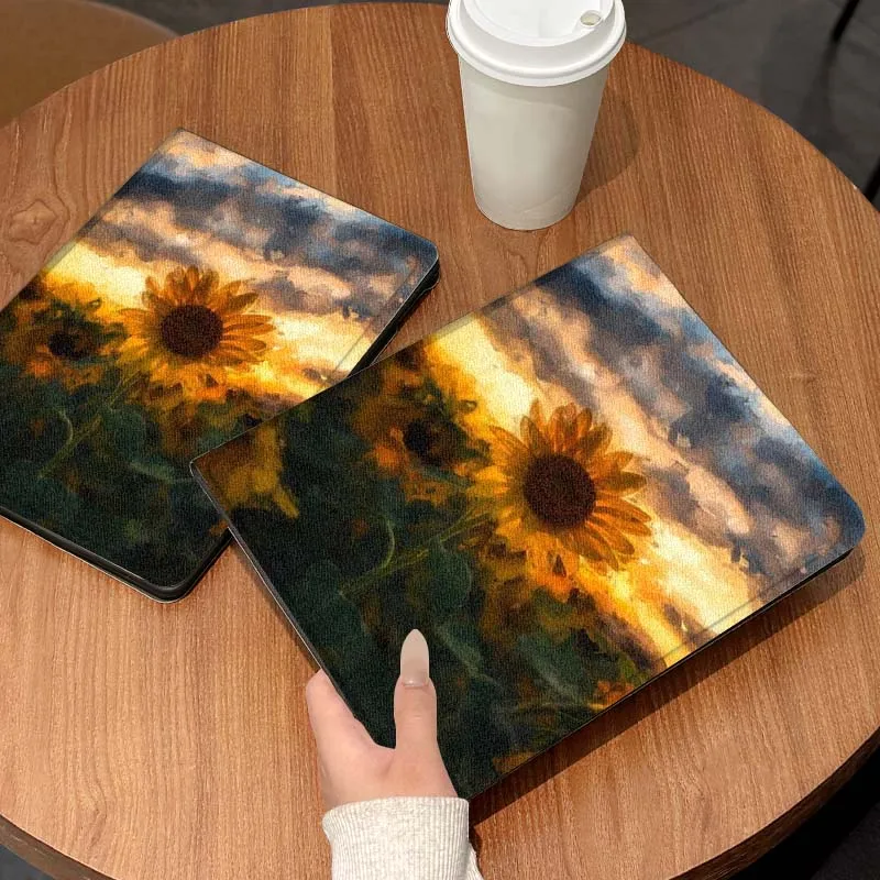 Flor girasol creatividad para Samsung Galaxy Tab S7 S8 S9 S10 11 12,4 13,1 FE Plus Lite pulgadas funda para tableta