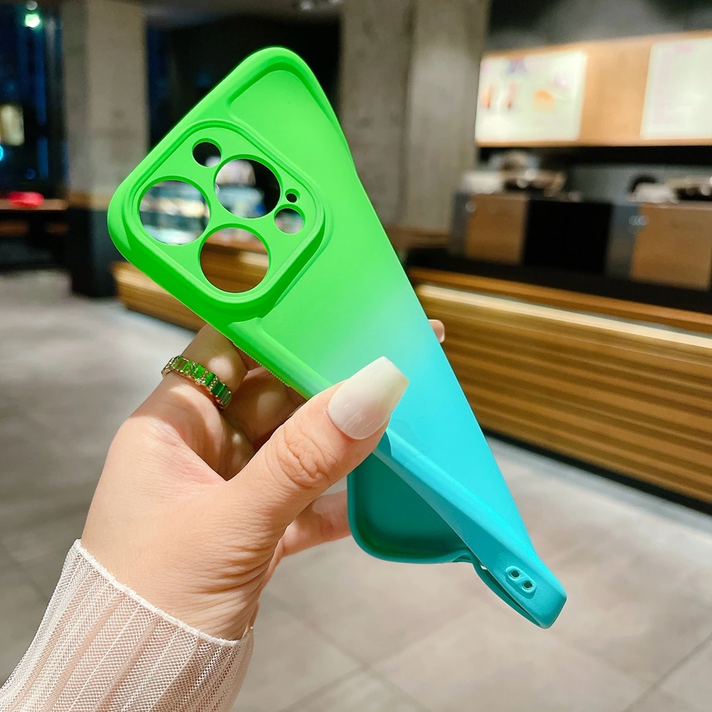 Funda de teléfono S24 FE Ultra de silicona para Samsung Galaxy S23 FE S22 Ultra S21 5G S20 Plus, Funda trasera suave degradada + - imagen 3