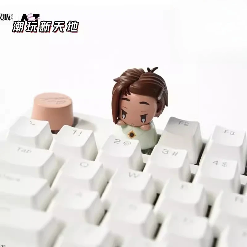 Senyuman-caja ciega de escenario con forma especial, tapa de tecla personalizada de animación de Anime, serie de dibujos animados para bebé, tapa de llave mecánica, juego aleatorio de la suerte - imagen 4