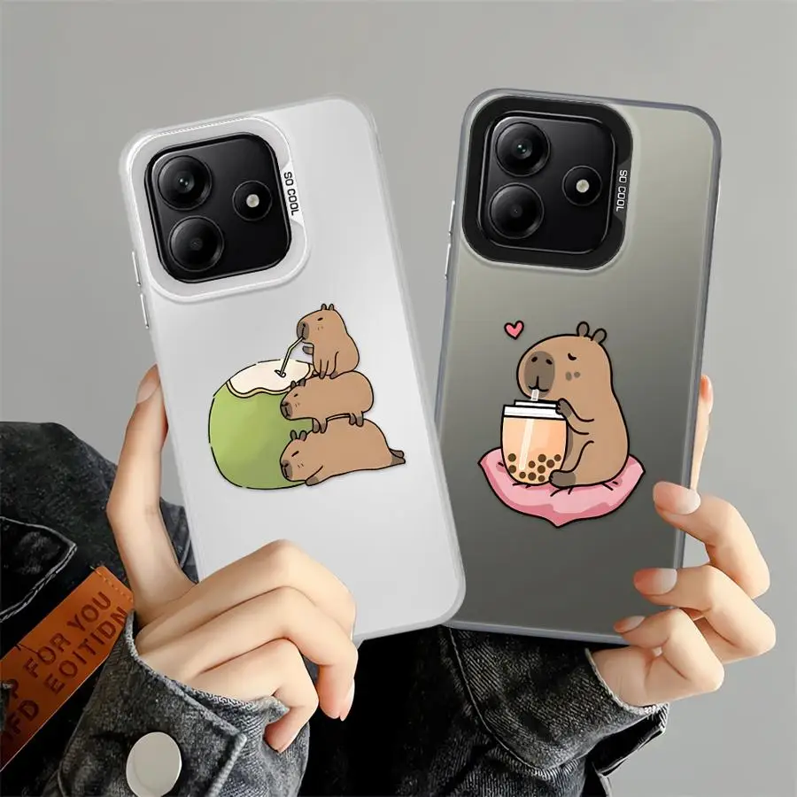 Funda trasera bonita de capibara para teléfono Xiaomi Redmi Note 13 12 11 14 Pro Plus 10Lite 12s 11s 9s 10s