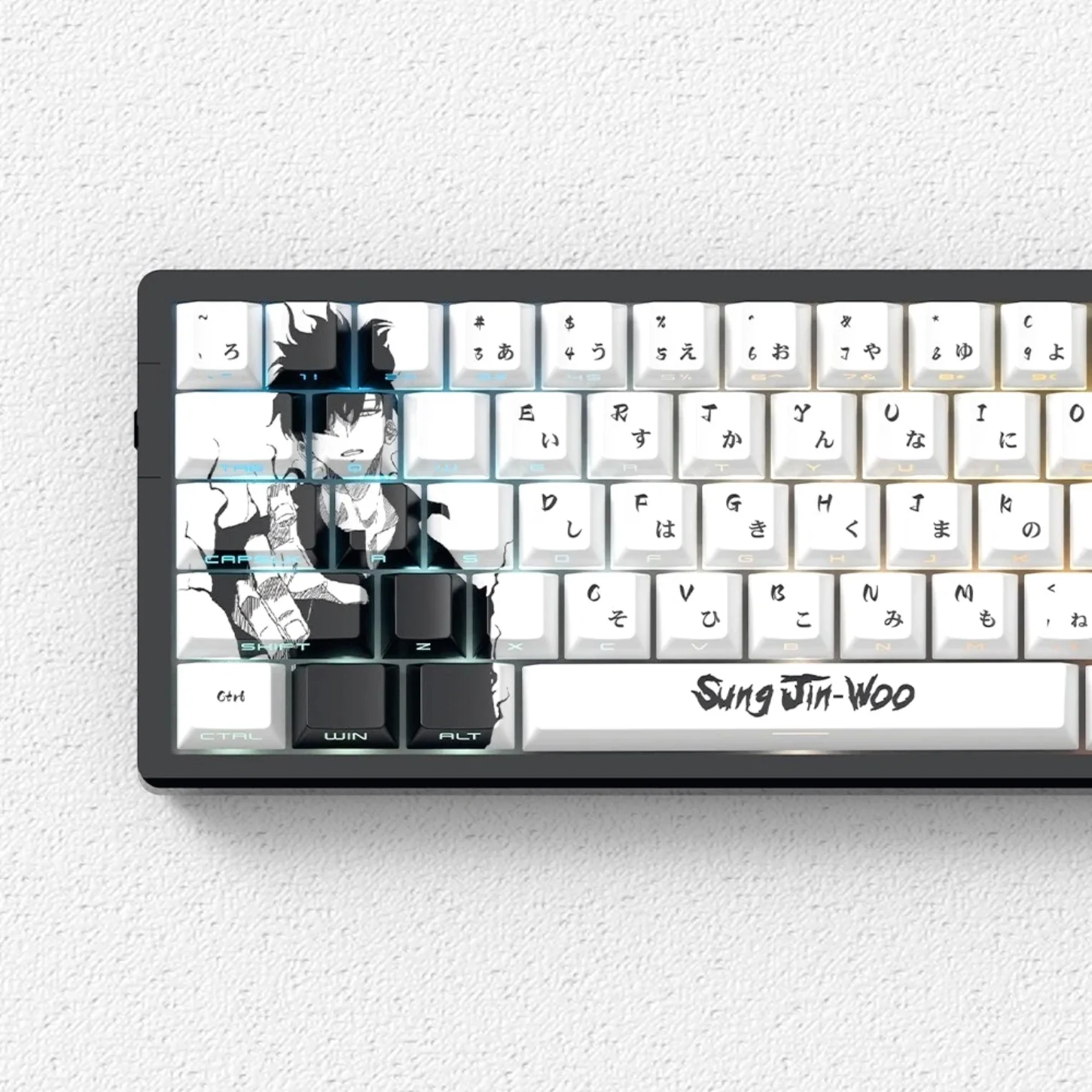 Juego de tapas de teclas con tema de Anime, 74 teclas PBT, lado de cereza tallado translúcido, adecuado para teclado mecánico personalizado - imagen 2