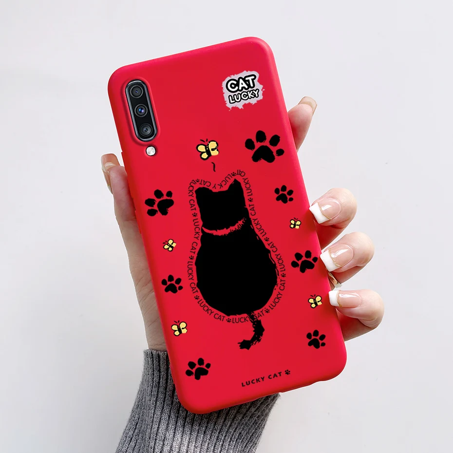 Funda para Samsung Galaxy A70 elegante flor pintada a prueba de golpes TPU funda de teléfono de silicona suave para Samsung A70 A 70 A705F - imagen 4