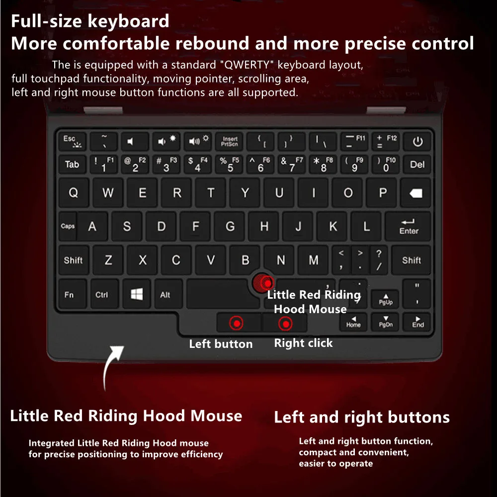 Mini ordenadores portátiles con pantalla táctil de 7 pulgadas, portátiles pequeños de Metal, Windows 11, para oficina, J4105, 12GB + 1TB, IPS, Netbook, 2023 - imagen 5