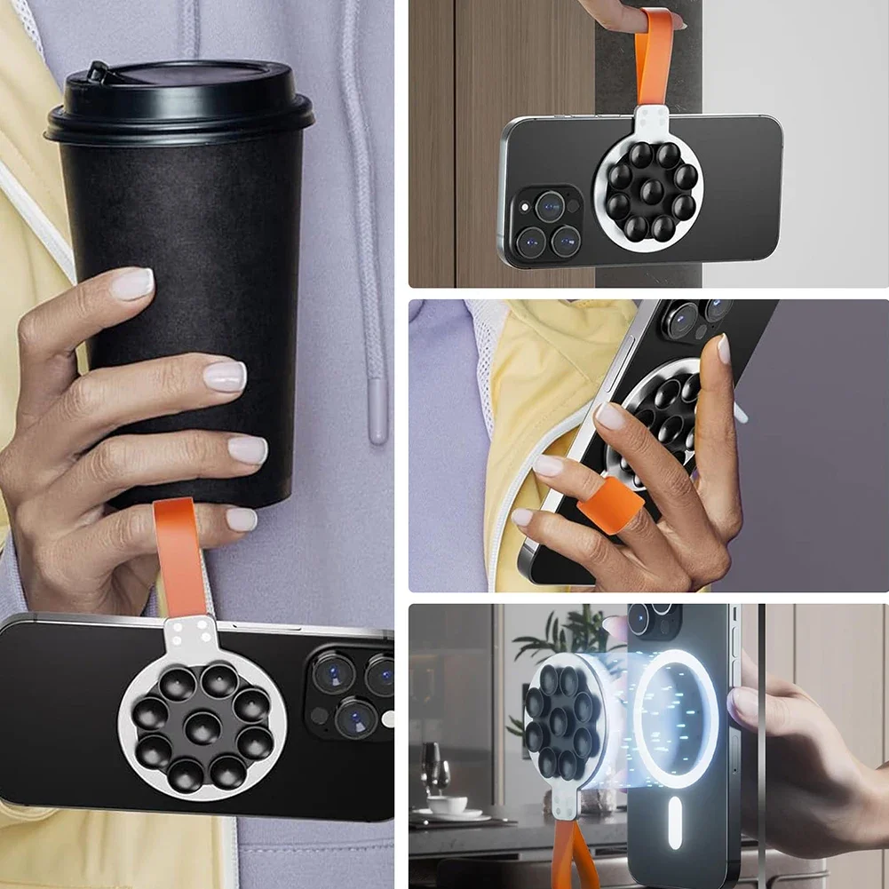 Soporte magnético para teléfono con ventosa, soporte Universal para móvil, espejo de silicona, soporte para teléfono de ducha, funda para teléfono con ventosa - imagen 5