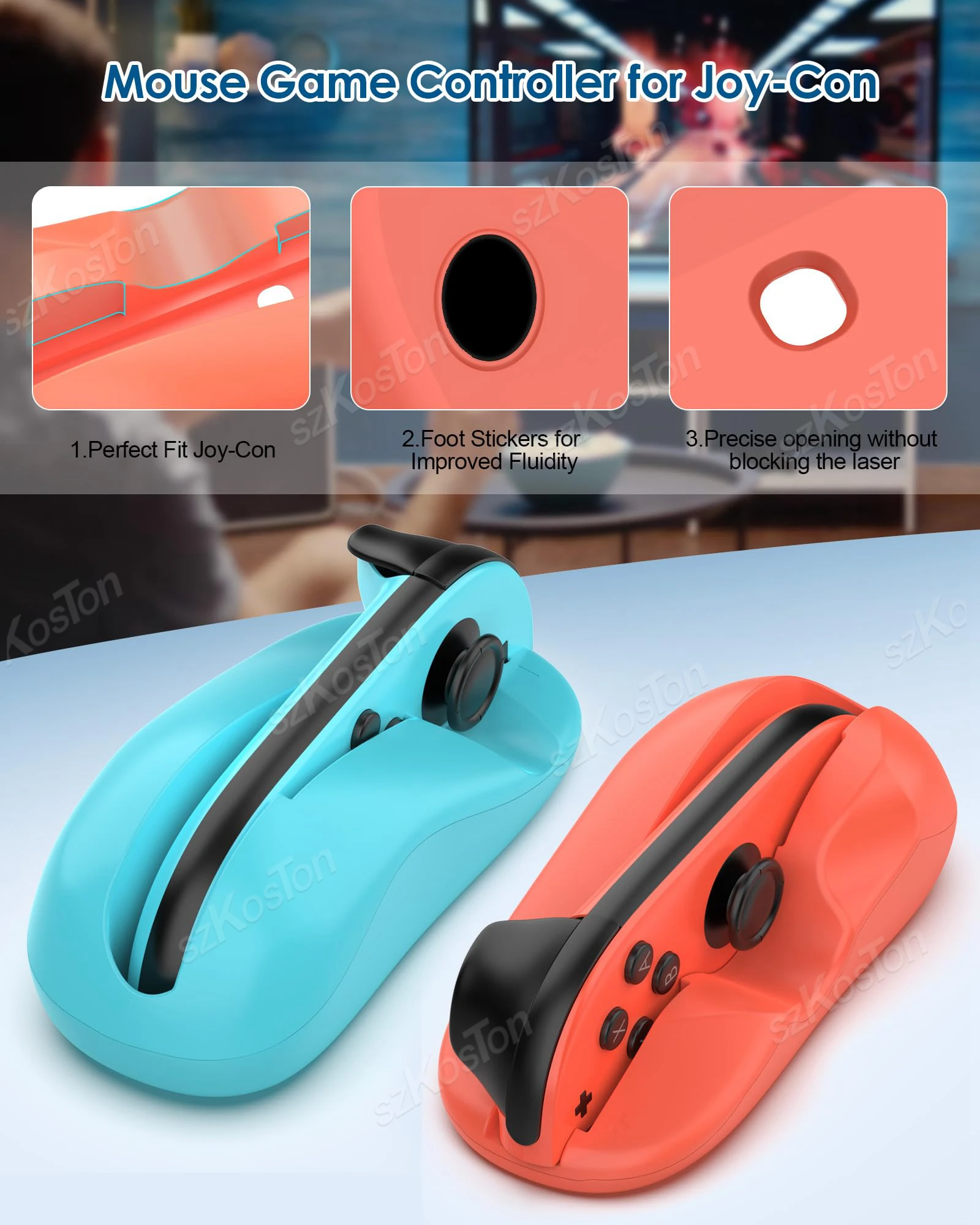 Paquete de 2 ratón controlador de juego magnético para Switch 2 empuñaduras Joy-Con con pulsera Mini ratones portátiles accesorios de juego - imagen 4