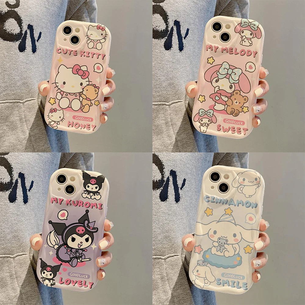 Funda de teléfono Kawaii Sanrios Kuromis Hello Kittys para Oppo Reno13 Reno12 Reno11 Reno8 Reno7 Reno6 Reno5 Reno4 Z F T Pro 5G TPU suave