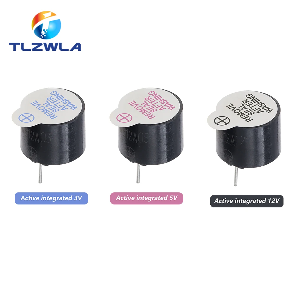 Zumbador activo de 3V, 5V, 12V, 12x100mm, 12095, piezas, 9,5 - imagen 3