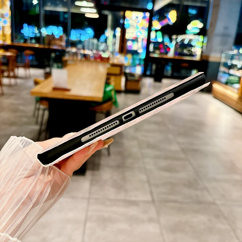 Bonita funda de conejo con flores rosas para iPad pro 10/11 pulgadas 2020/6/7th /8th /Air 3rd/Air 4th/9th gen/Air 5th Gen 2022/Air 11 - imagen 4