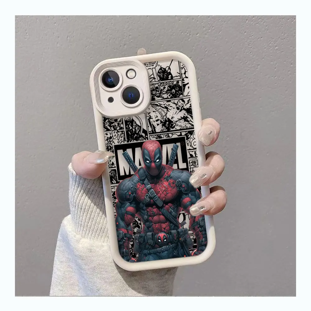 Funda Marvel Comci Deadpool Spider-Man Groot para Xiaomi 11 14 14T POCO F3 F4 F5 X3 X4 X5 M6 Redmi 10 10C 12 12C 13 13C 14C - imagen 4