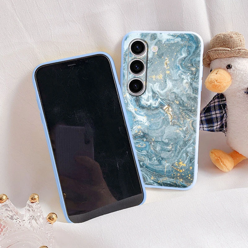 Funda S25 para Samsung Galaxy S25 Plus, Funda S 25 Ultra A36 A16 A06 TPU, Funda de moda con textura de piedra de mármol, Funda suave - imagen 5