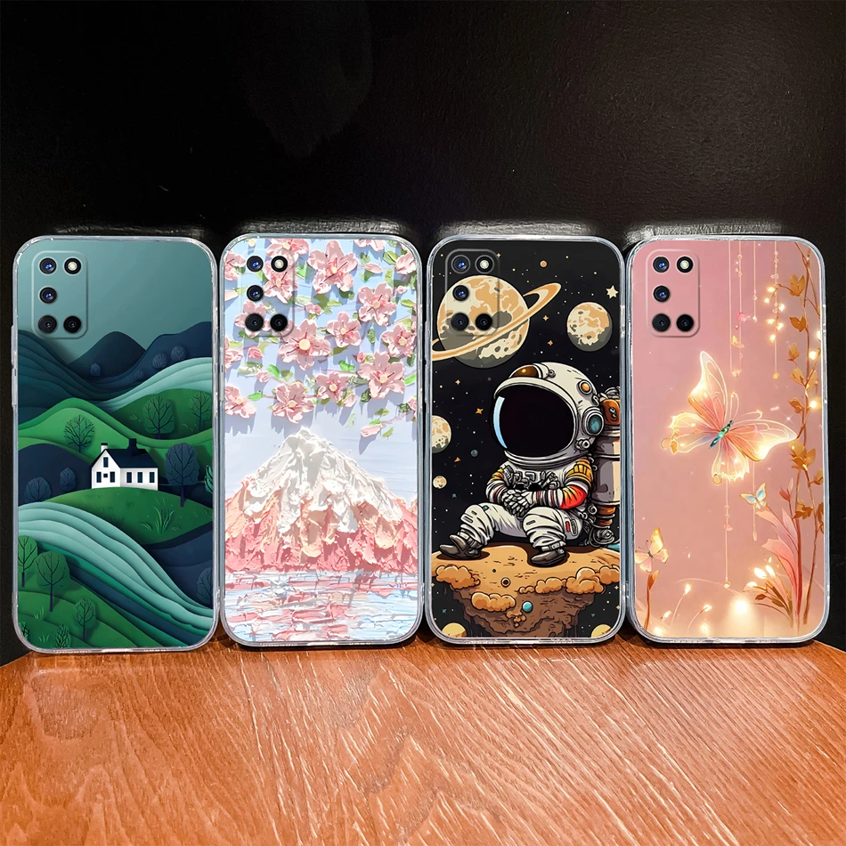 Funda para Oppo A52 A72 A92 A92S lindo perro gato suave transparente silicona anticaída cubierta para Oppo A 52 A 72 A 92s protectores de teléfono - imagen 4