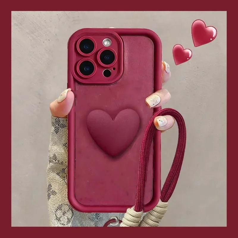 Funda de teléfono coreana 3D con forma de corazón y flor para muñeca, funda de silicona de TPU para Honor X9A 5G X9B X8A X8C X7A X6A X7B X8 400 Lite 200 Pro - imagen 4