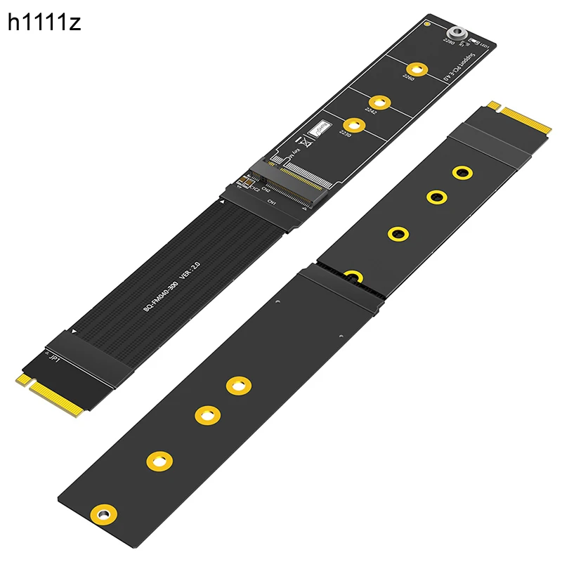 Cable de extensión M2 NVME SSD de 20CM, extensor de llave PCI Express 4,0 X4 M, soporte de 180 grados 2230 2242 2260 2280 PCI-E 4,0 NVME M.2 SSD