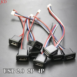 Conector USB 2.0 Hembra 2/4 Pines con Cable de Carga y Datos