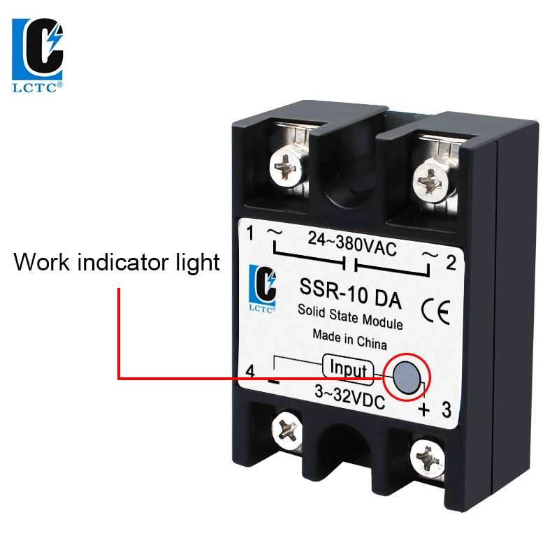 LCTC 10 Uds SSR 10A 25A 40A 50A 60A 80A 100A relé de estado sólido CC a CA a CA CC a CC relé de Control monofásico - imagen 5