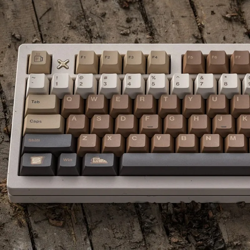 Juego de teclas con tema de café Latte, teclas de teclado con perfil de cereza de sublimación PBT personalizadas para accesorios de teclado mecánico, regalo - imagen 5