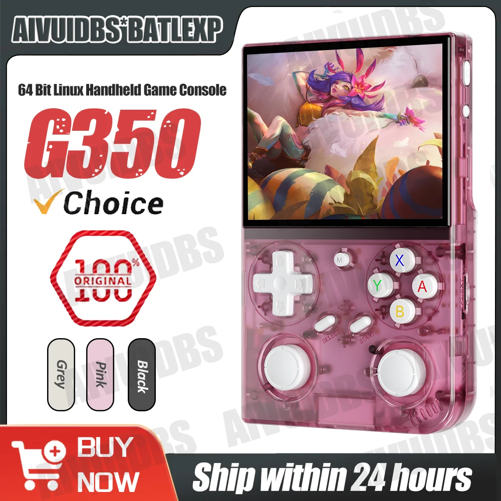 BATLEXP G350 consola de juegos portátil Retro Linux sistema de 64 bits pantalla IPS de 3,5 "RK3326 reproductor de vídeo portátil de bolsillo 64GB 4000 juegos - imagen 5