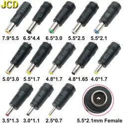 Adaptador de Corriente CC para Portátil JCD, 1 Pieza, Conector Hembra de 5.5*2.1mm a Conector Macho de 2.5*0.7, 3.0*1.1, 3.5*1.35, 4.0, 4.8, 1.7, 5.0, 5.5 mm