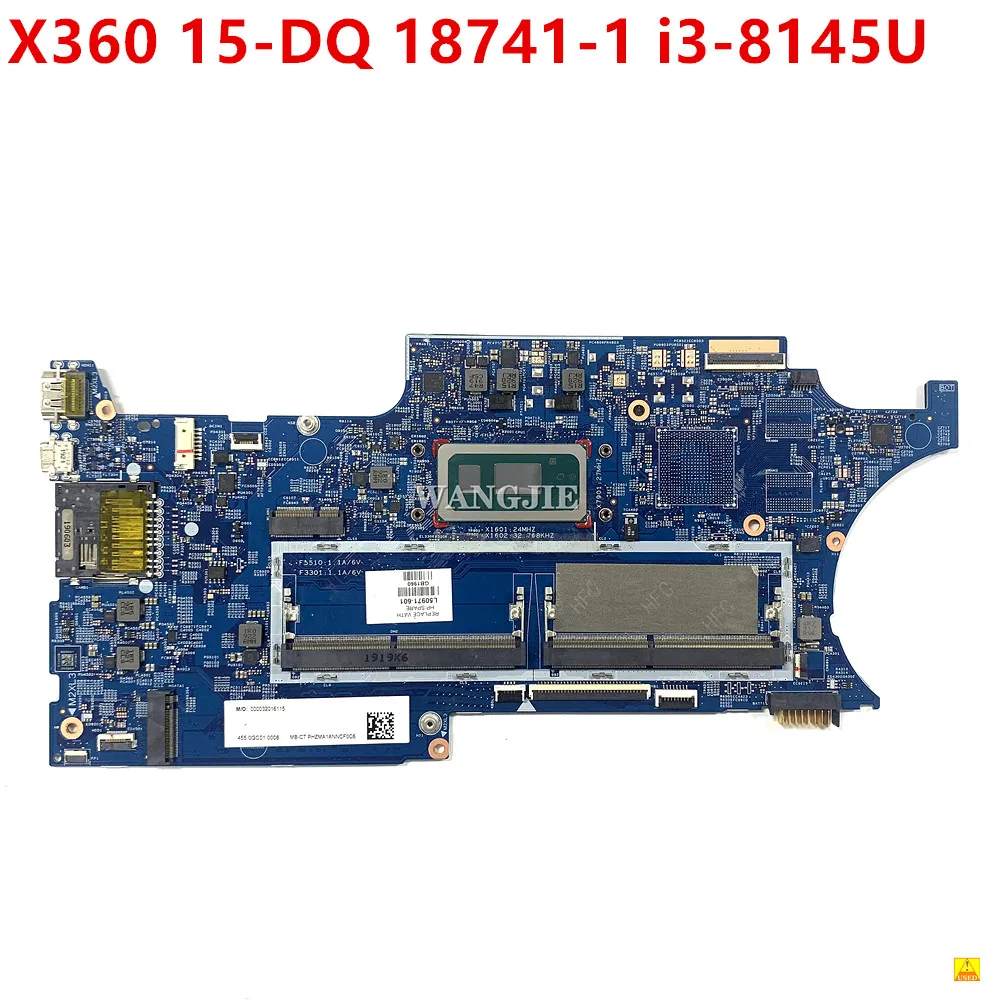 18741-1 448.0GC02.0011 para la placa base del ordenador portátil HP X360 15-DQ L50971-601 L53072-601 L50973-601 I3 I5 I7 CPU 100% completamente probado