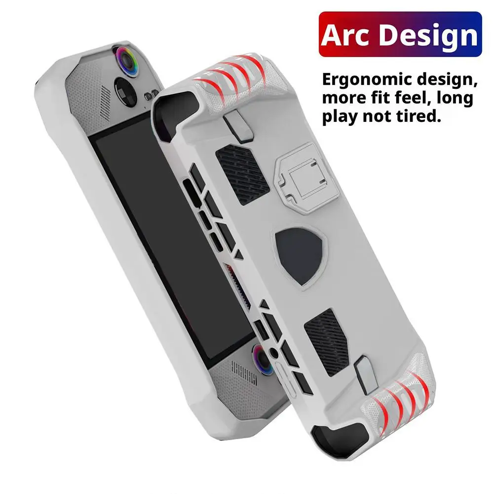 Funda protectora con soporte para MSI Claw 8 Ryzen Edition, carcasa suave anticaída de TPU, accesorio para consola de juegos, mejora la experiencia de juego - imagen 3