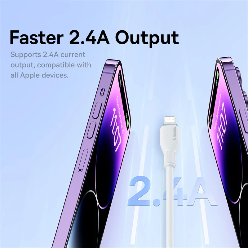 Cable USB Baseus Carga Rápida iPhone 14 13 12 11 Pro Max - imagen 4