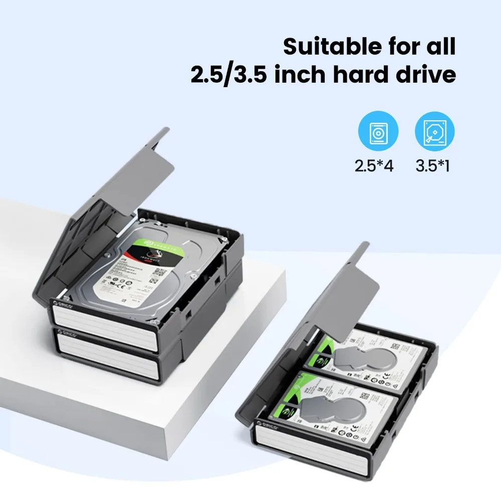 ORICO M.2 SSD Case 2,5/3,5 pulgadas HDD gabinete M.2 funda protectora caja rígida con etiqueta para disco duro externo caja de almacenamiento - imagen 2