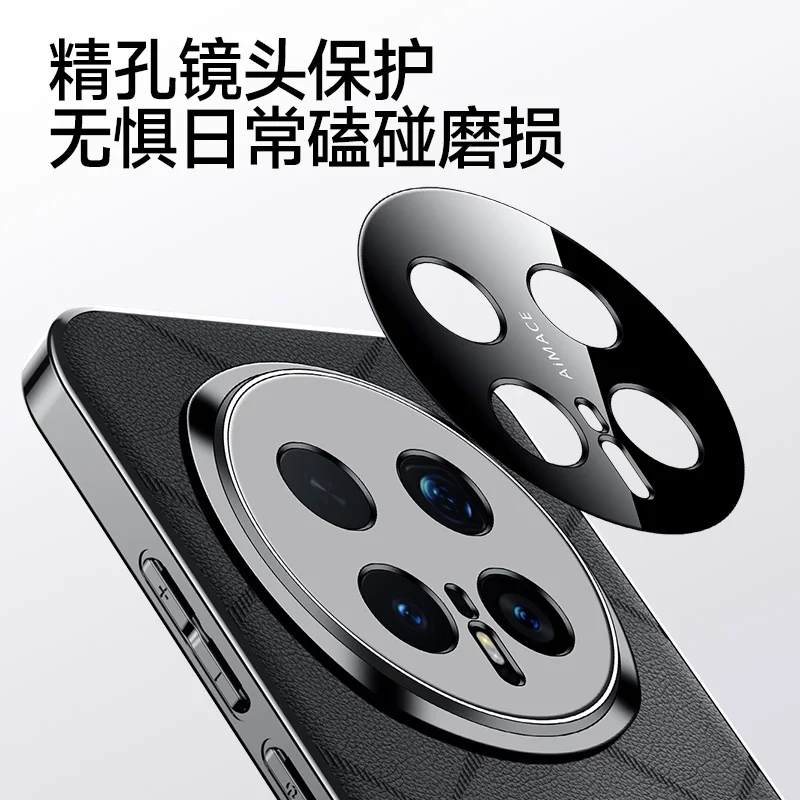 Para Honor Magic 8 Pro funda de marco chapado de cuero de lujo para Huawei Honor Magic8 Pro 8pro Magic 8 Lite protege parachoques a prueba de golpes - imagen 4