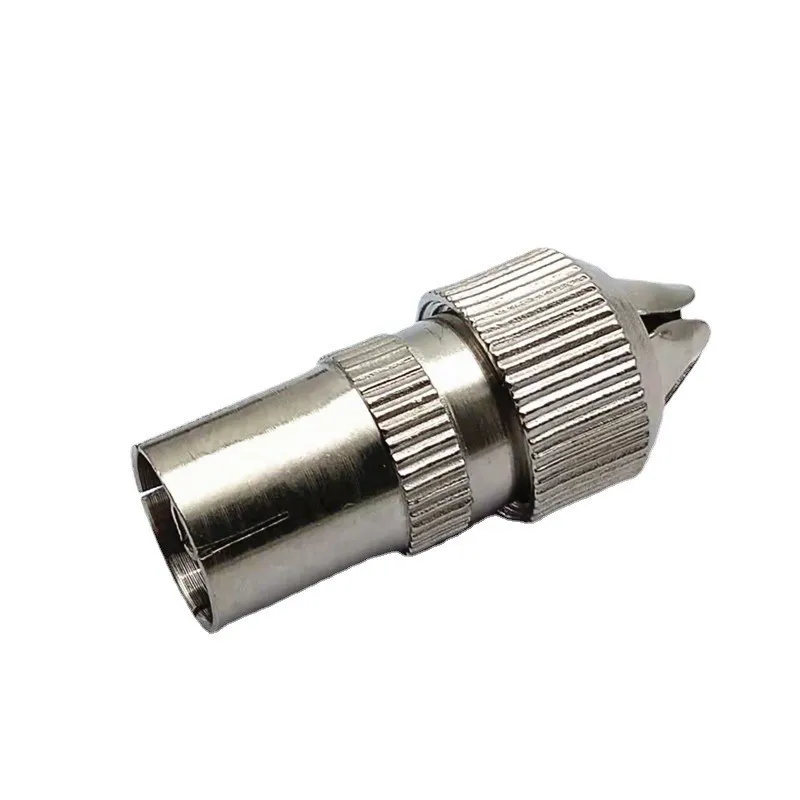 Conector RF de bambú 9,5, antena de Metal niquelado, Cable de enchufe macho o hembra para TV, enchufe de Cable de vídeo Rf para TV - imagen 5