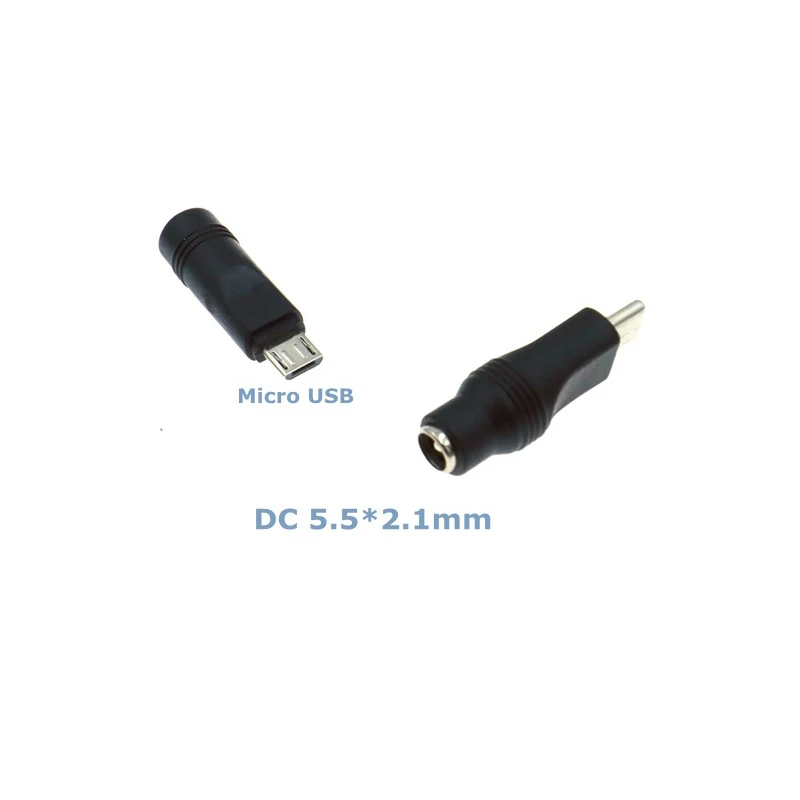 Convertidor de adaptador de corriente CC móvil para PC, Micro USB macho a conector hembra de 5,5x2,1mm - imagen 3