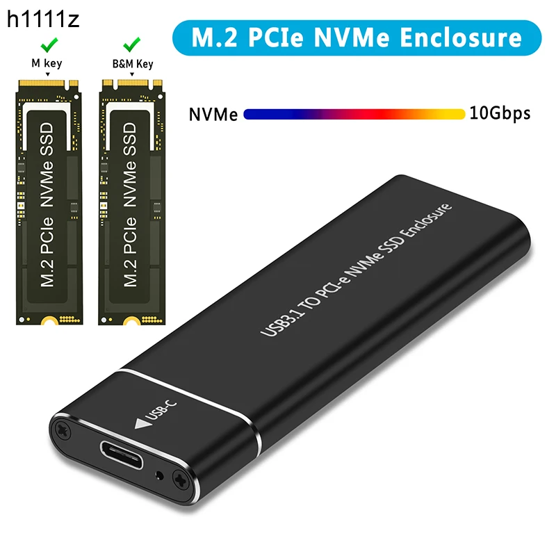 Nuevo adaptador de carcasa NVME SSD USB 3,2 Gen2 a M.2 NVMe PCIe caja externa caja de aluminio 10Gb para 2230/2242/2260/2280 M2 NVMe SSD - imagen 3