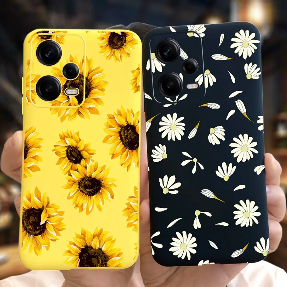 Funda para Xiaomi Redmi Note 12 Pro Plus 2022, carcasa fina con margaritas de girasol para Xiaomi Redmi Note 12 Pro 5G Coque