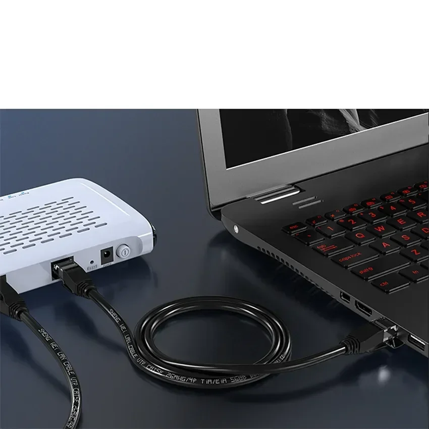 Electric CU Bare Copper Cat6 Cable Utp 1M Male Metal Rj45 Plug Patch Cat7 Extension Cord