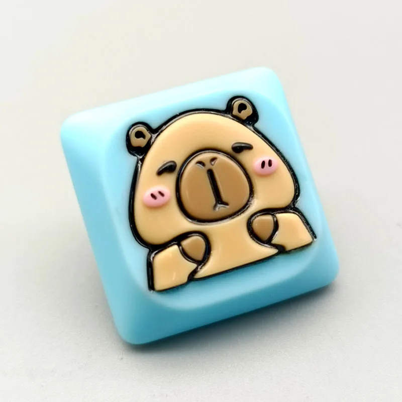 Teclas de resina con tema de capibara, teclas de perfil bajo para teclado mecánico, accesorio de dirección personalizada, regalo, interruptor cruzado MX - imagen 5