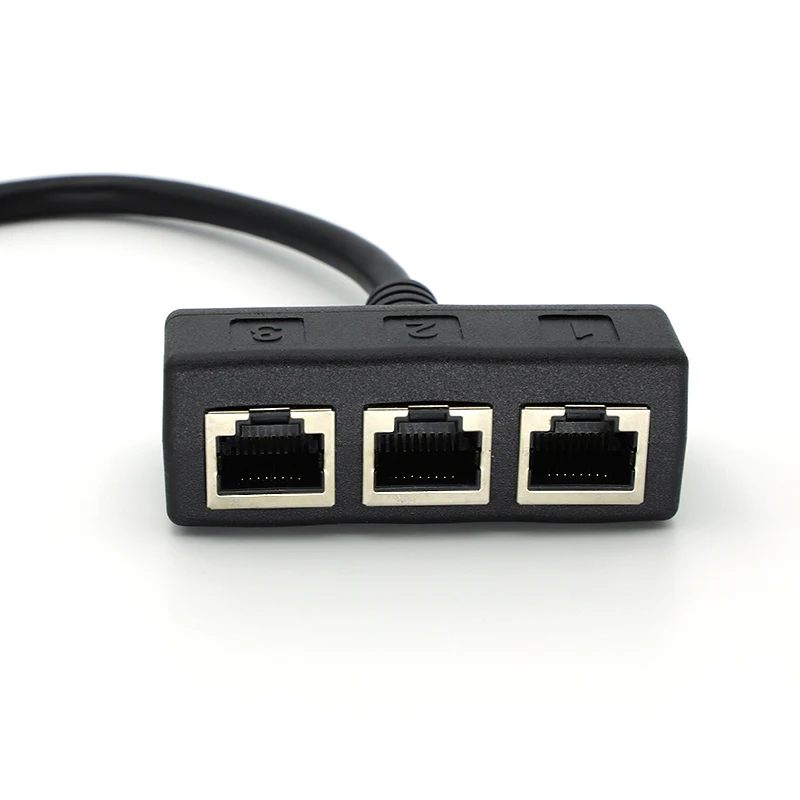 Nuevo Cable adaptador extensor de conector RJ45 de red Ethernet LAN 3 en 1 para extensión de red 1 macho a 3 hembra - imagen 4
