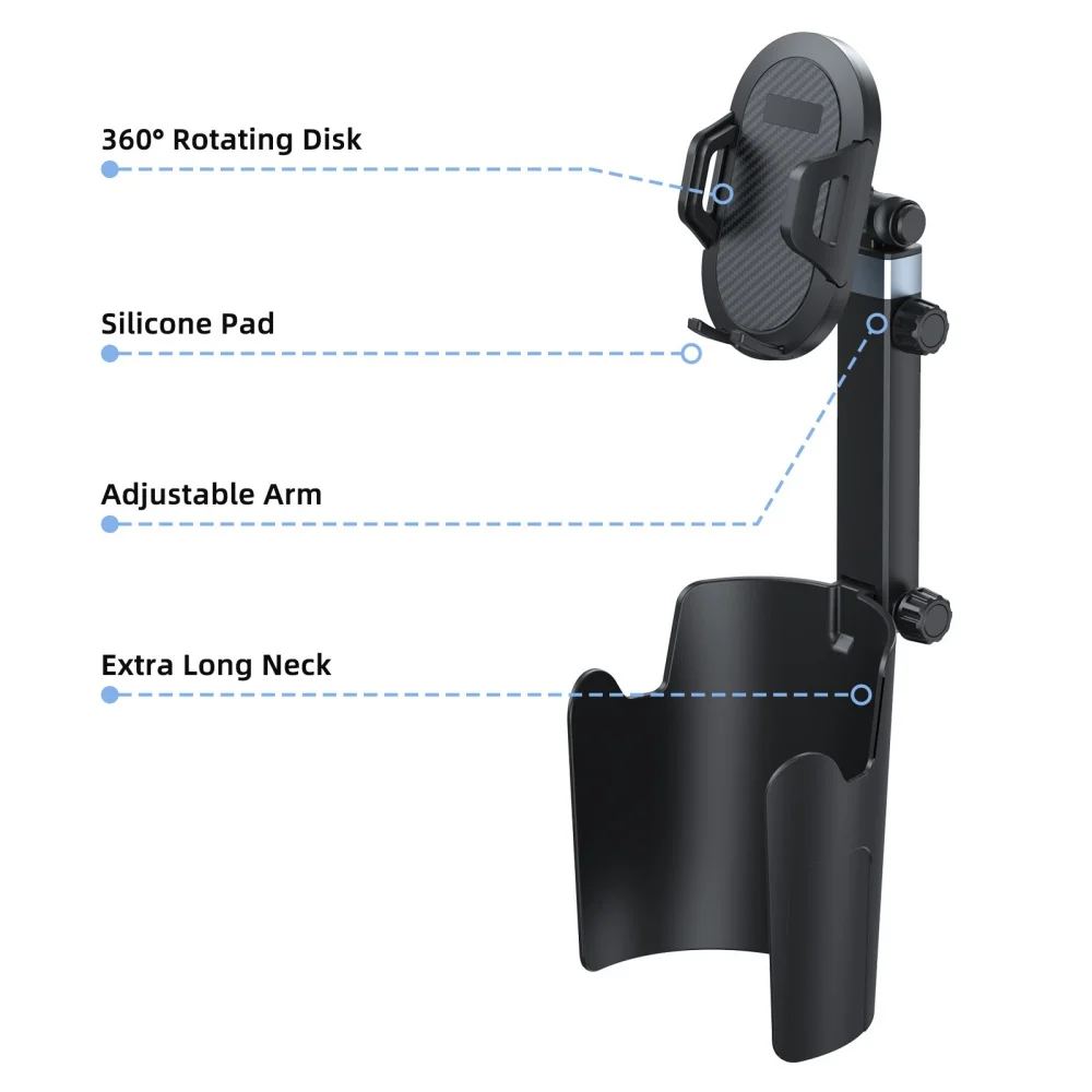 Soporte magnético para teléfono móvil 2-1, portavasos, soporte magnético para teléfono móvil, rotación Horizontal Vertical, soporte Universal para bebidas - imagen 4