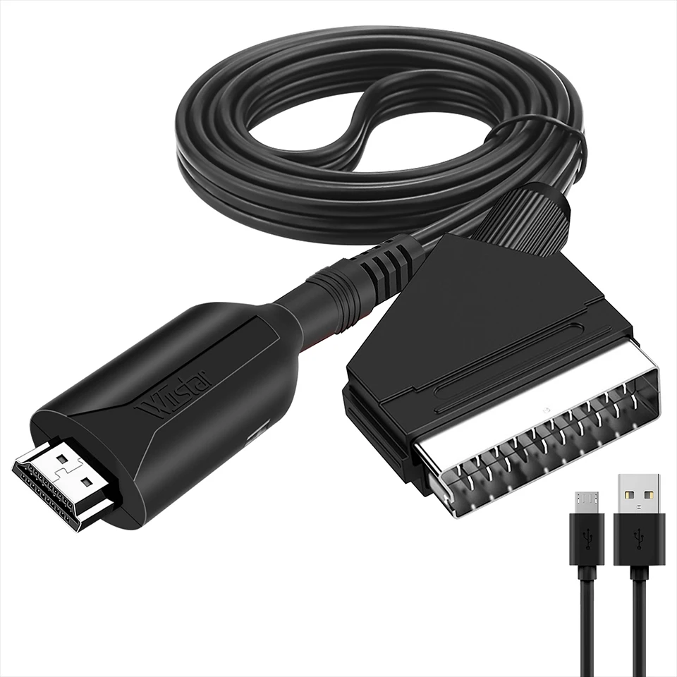 Adaptador HDMI a SCART 720P/1080P - Cable USB convertidor para TV - imagen 3