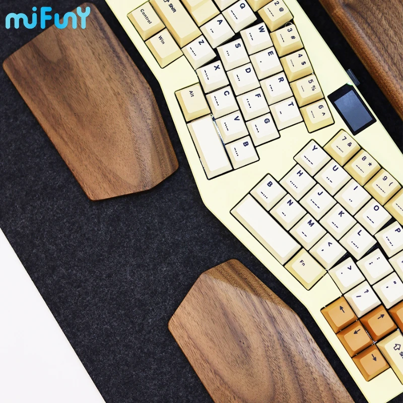 MiFuny-reposamuñecas de madera para teclado dividido, reposamuñecas ergonómico Original para teclados mecánicos Alice, 61%, 68%, 84%, 87%, 98%, 104% - imagen 4