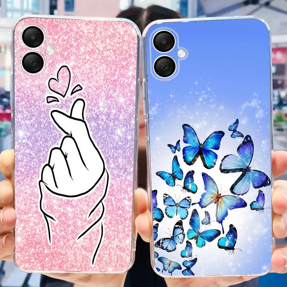 Para Samsung Galaxy A06 funda SM-A065F lindo gato mariposa pintado funda de silicona suave funda de teléfono para Samsung A06 A 06 A065F Fundas - imagen 5