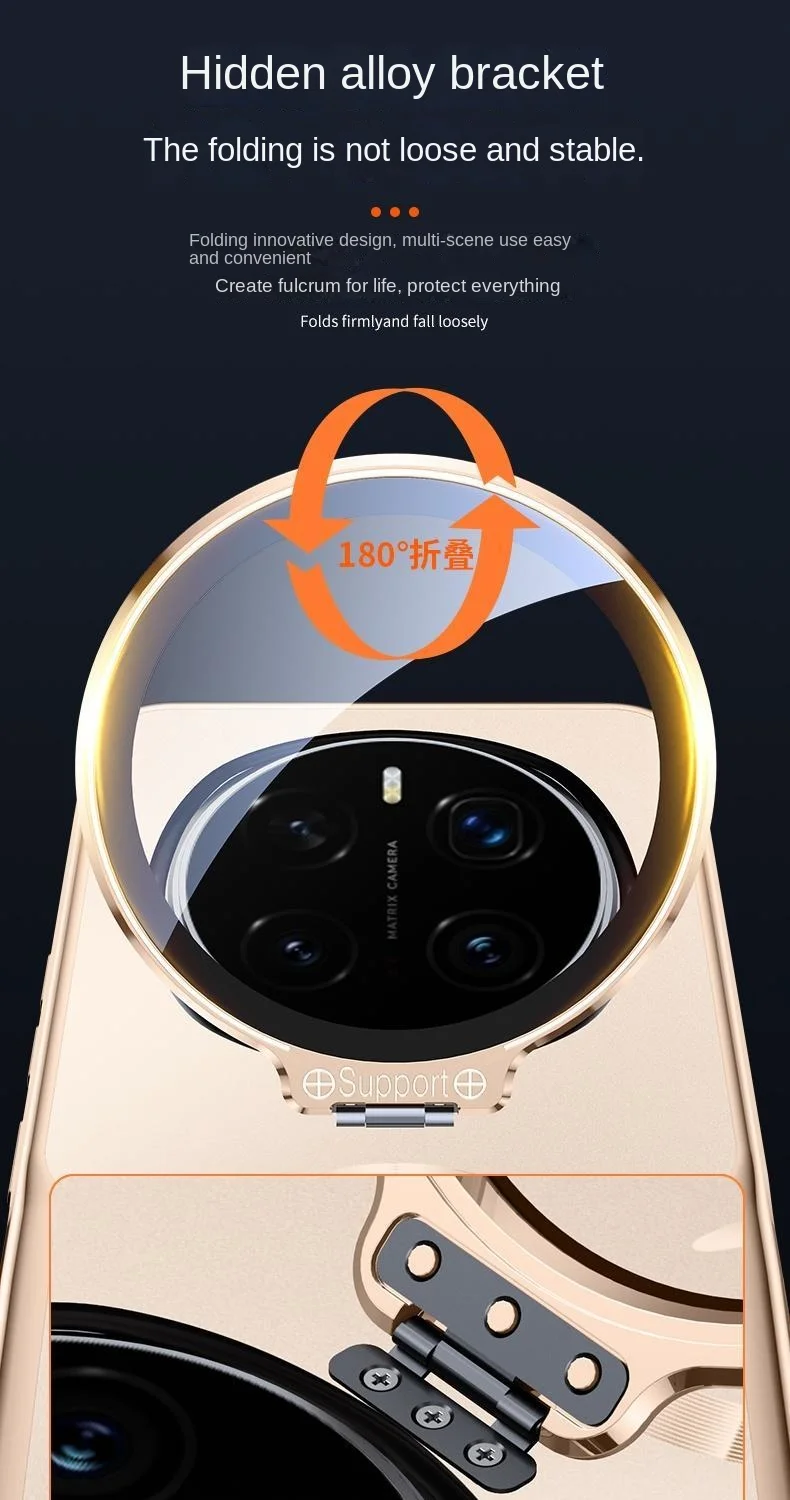 Para Huawei Honor Magic 7 Pro funda dura con soporte magnético lente de carga inalámbrica funda protectora trasera para Magic 7 7PRO Shell - imagen 2