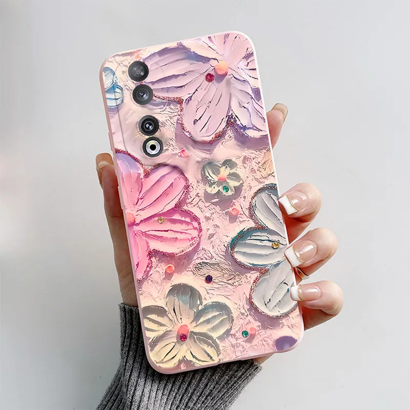 Para Honor 90 Funda REA-NX9 Linda Funda de teléfono con diseño de gato negro de dibujos animados Funda de silicona suave TPU Funda para Honor 90 Pro parachoques - imagen 3