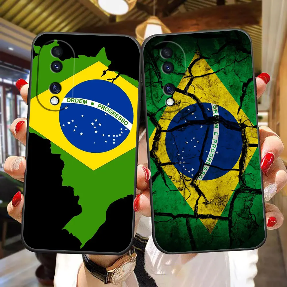 Funda de teléfono con bandera brasileña de Brasil para HUAWEI NOVA Y70 3I 7I 8I 9SE P30 Y9 HONOR 8X 9X 20 90 X5 X6B X7A X7B X8B X9 X9B X9A - imagen 2