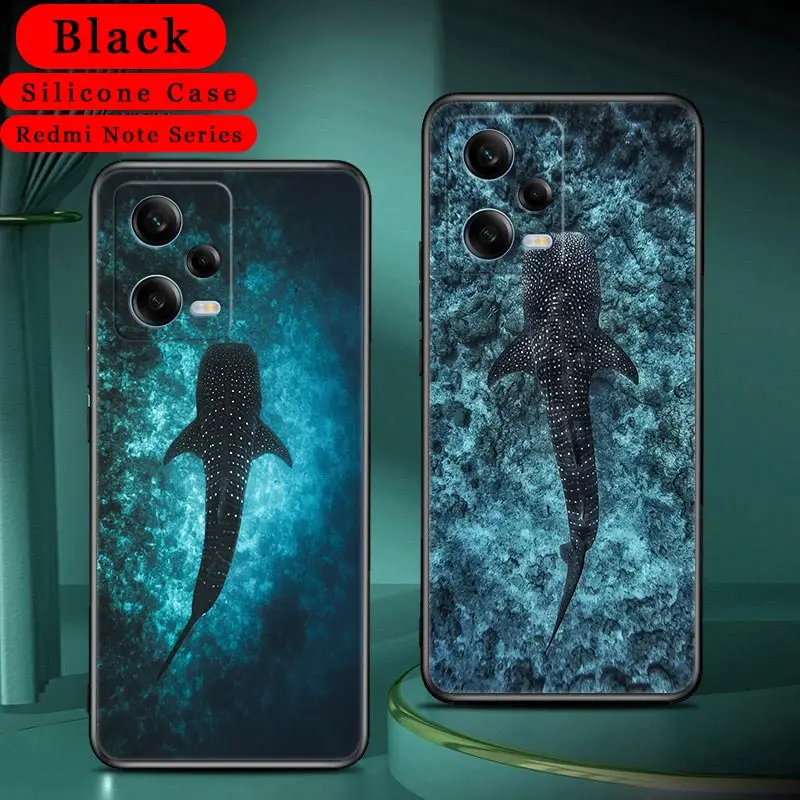 Funda blanda ballena tiburón océano para Xiaomi Redmi Note 13 12 Pro Plus 11 10 9 8 Pro 12S 11S 13C 12C 10C funda trasera de teléfono tiburón
