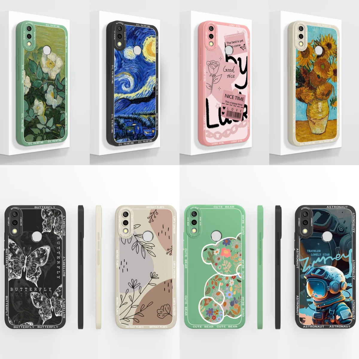 Para Huawei Y7 Pro Y7P Y7A Y7 Prime Funda con pintura al óleo fundas de teléfono para Huawei Y 7 Y7Pro Y7Prime Funda trasera de silicona líquida