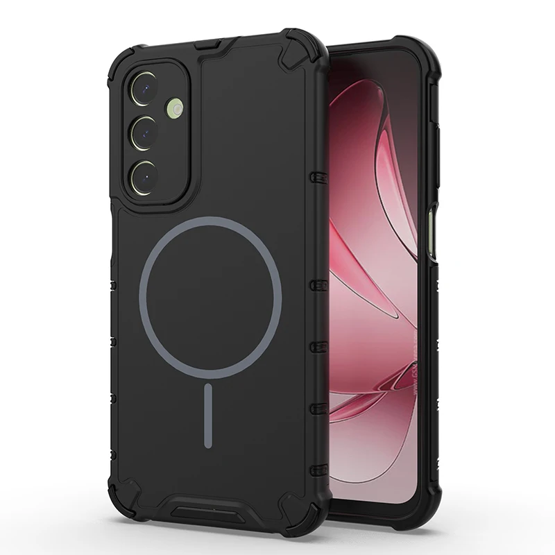 Funda magnética para Samsung Galaxy A56 A36 A55 A54 A35 A34 A25 A15 A14, funda antideslizante a prueba de golpes, cojín de aire, carcasa suave Mag-safe - imagen 3