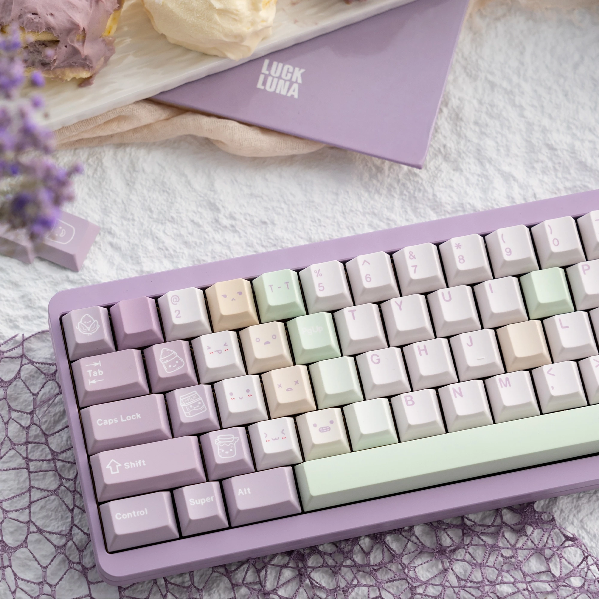 Chosfox & ET 171 teclas Taro pistacho Keycap PBT sublimación térmica perfil de cereza juego personalizado accesorios de teclado mecánico regalo - imagen 2