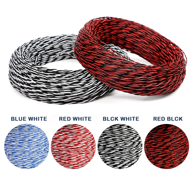 Cable de PTFE AFS200 de 1 ~ 20m, par trenzado 26/25/24/22/20/18/17/15/13 AWG, aislamiento FEP de alta temperatura, Cable eléctrico de cobre estañado - imagen 5