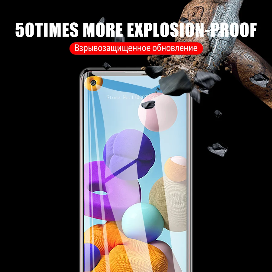 3 piezas de vidrio templado completo para Samsung GalaxyM51 M31 M21 M11 Protector de pantalla en Galaxy A01 A11 A21 A31 A41 A51 A711 Envío rápido - imagen 5
